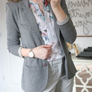 STITCH FIX! Gray Terry Solid French Terry Blazer